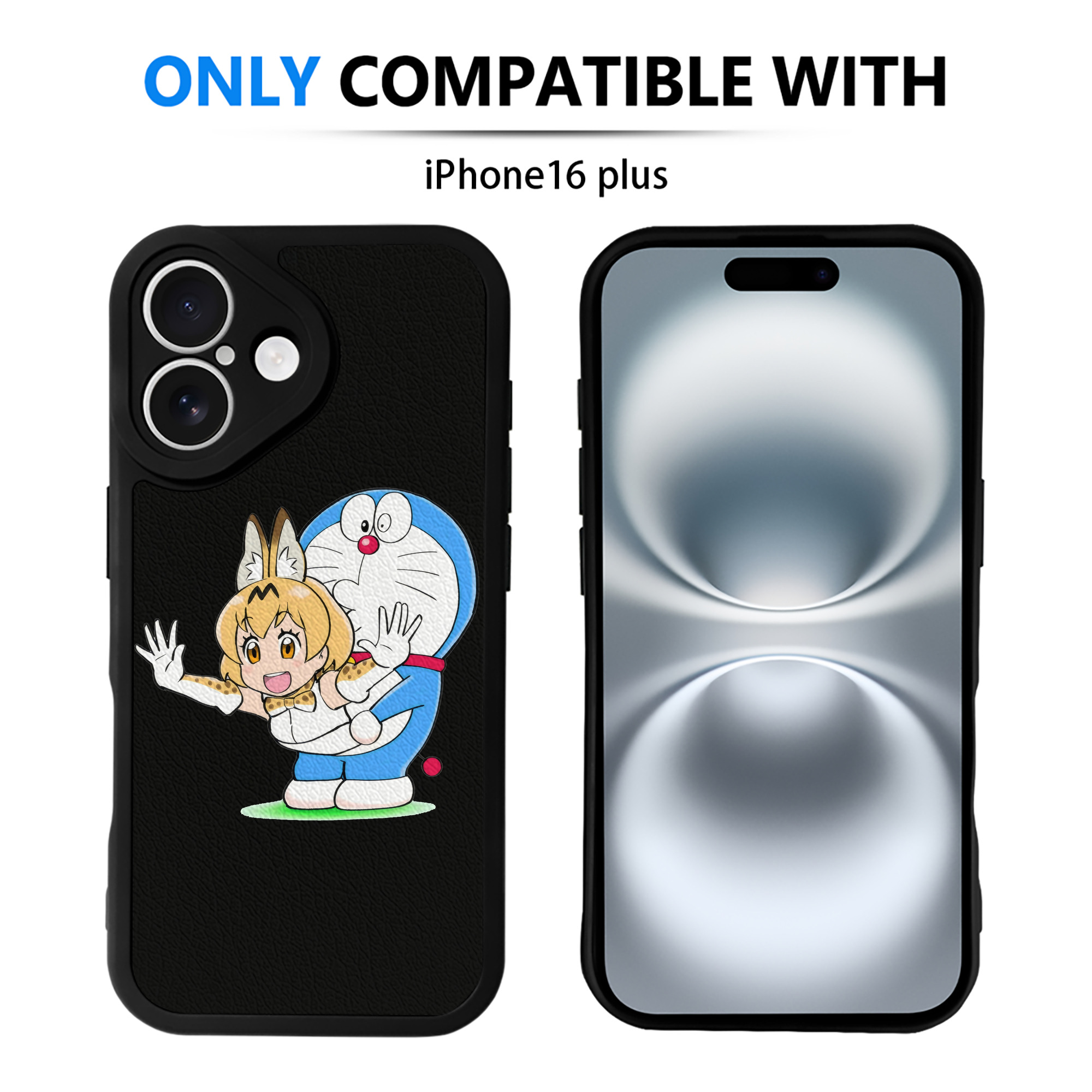 （画像用） ドラえもん Doraemon 【iPhone 16シリーズ対応】シリコンスマホケース（レザー調） 材質：シリコン